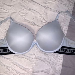 vs pink push up bra blue